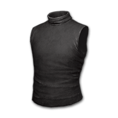 Jersey de cuello alto sin mangas (negro)