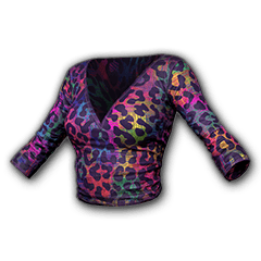 Camiseta de manga larga de leopardo arcoíris
