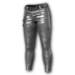Панковские металлик-джинсы (серебряные)