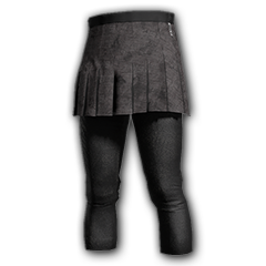 Pleated Skirt with Leggings (Black)