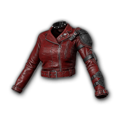 Шкіряна панк-куртка з наплічником (червона)