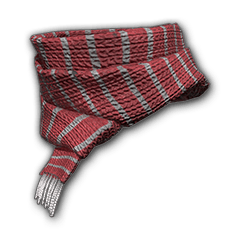 Праздничный полосатый шарф (красный)