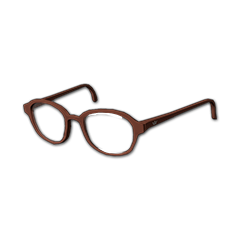 Streberbrille (Braun)