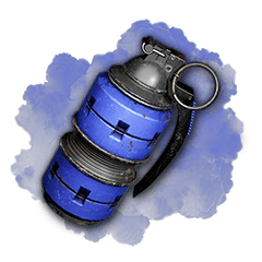 Grenade fumigène bleue