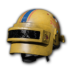 黄色间条涂鸦 - 头盔（3级）