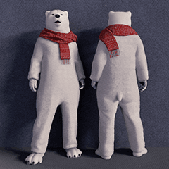 ชุดแต่งกายหมีขาว