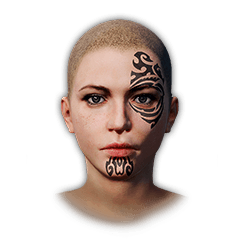 Tatuaggio facciale tribale 2