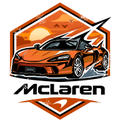 Emblème orange McLaren