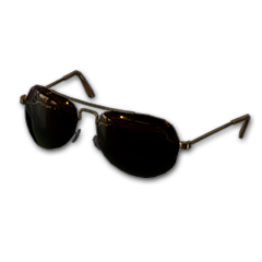 Goldene Fliegerbrille