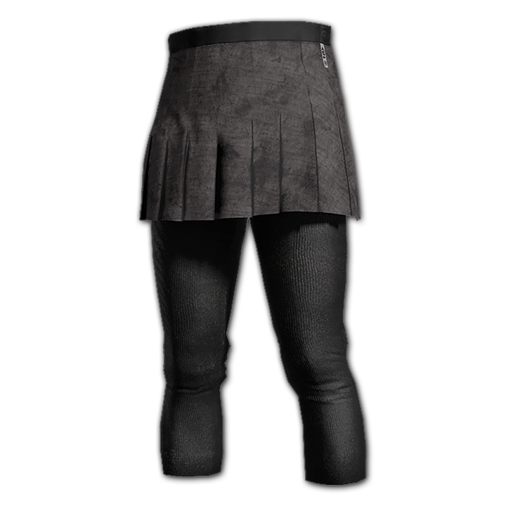 Плиссированная юбка с леггинсами (черная)