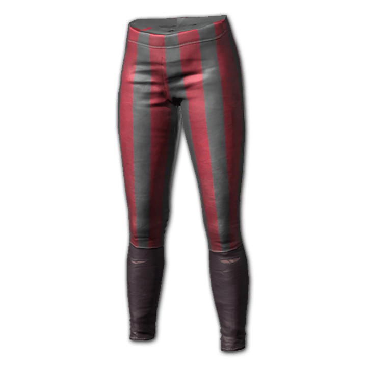 Pantalon rayé (rouge)