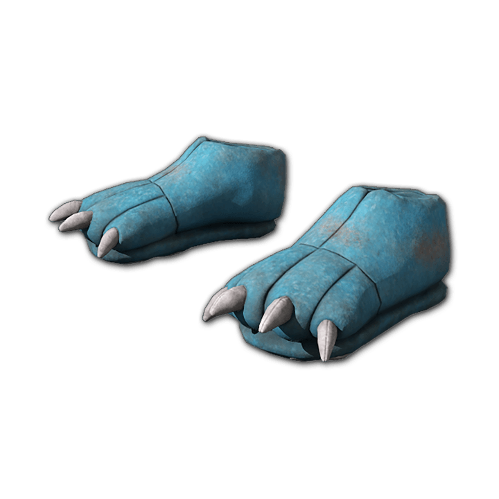 Pieds de mascotte Dinoland (bleus)
