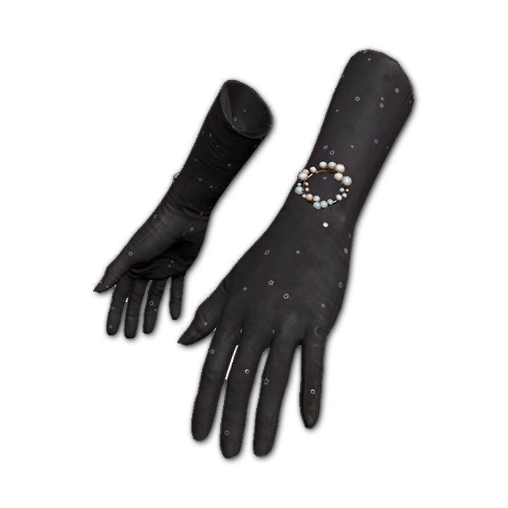 Pearl Studded Lace Gloves