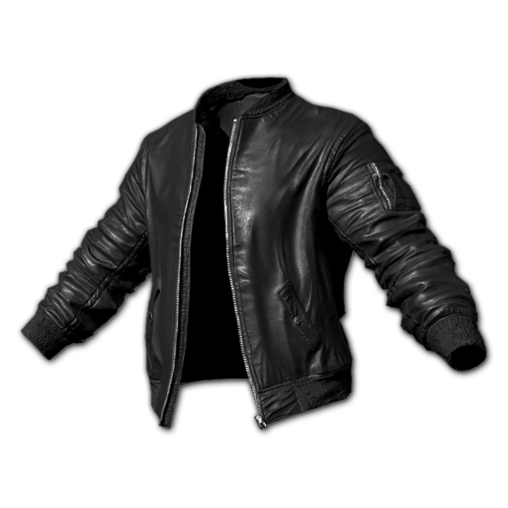 Leather Bomber Jacket (Black)