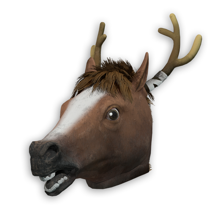 Horse Mask with Antlers