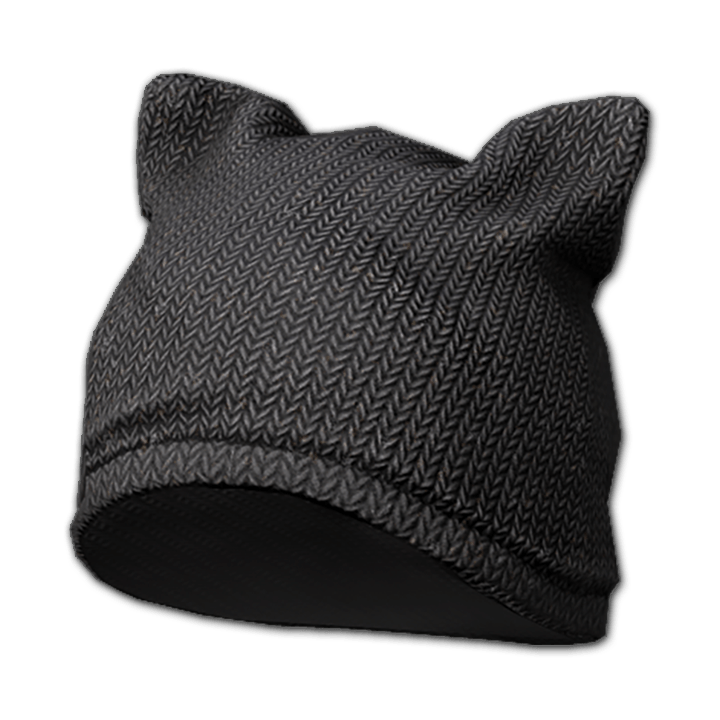 Зимова шапка Котячі вушка (чорна)