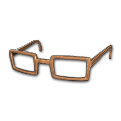 Óculos de armação grossa (marrom)
