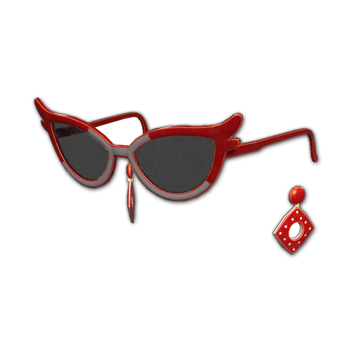 뾰족 선글라스 (빨간색)