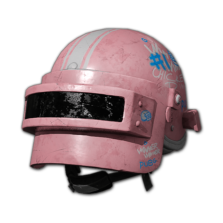 粉色间条涂鸦 - 头盔（3级）