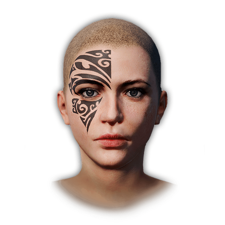 Tatuaggio facciale tribale 1
