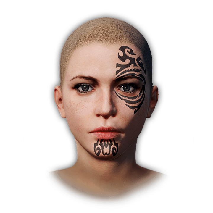 Tatuaggio facciale tribale 2