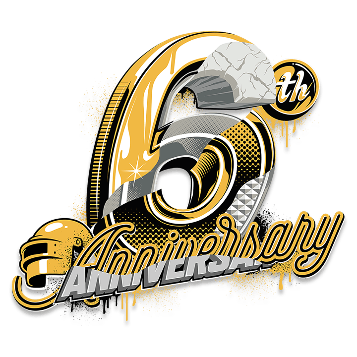 Logotipo 6.º aniversario